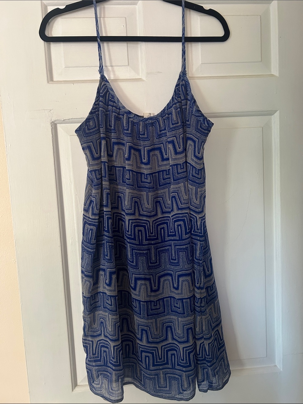 19 Cooper Blue Geometric Mini Dress